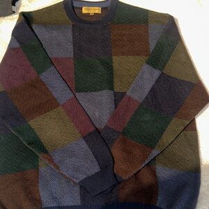 Multicolor Patchwork Crewneck Sweater by TRICOTS RAPHAEL